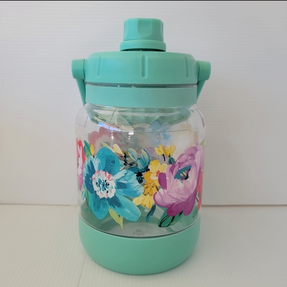 The Pioneer Woman Sweet Romance 0.74-Gallon Tritan Jug, Teal: - Picture 1 of 6